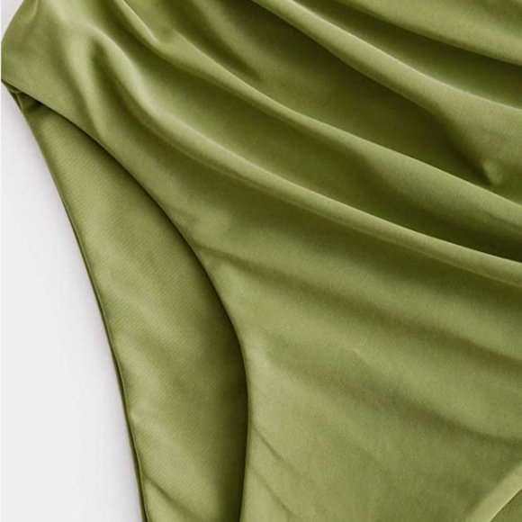 High Waisted Bikini Bottoms High Cut Tummy Control - Picture 4 of 4